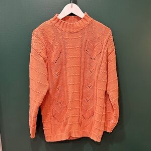 Chunky Peach Knit Sweater